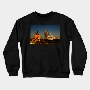 Koelner Dom at dusk Crewneck Sweatshirt